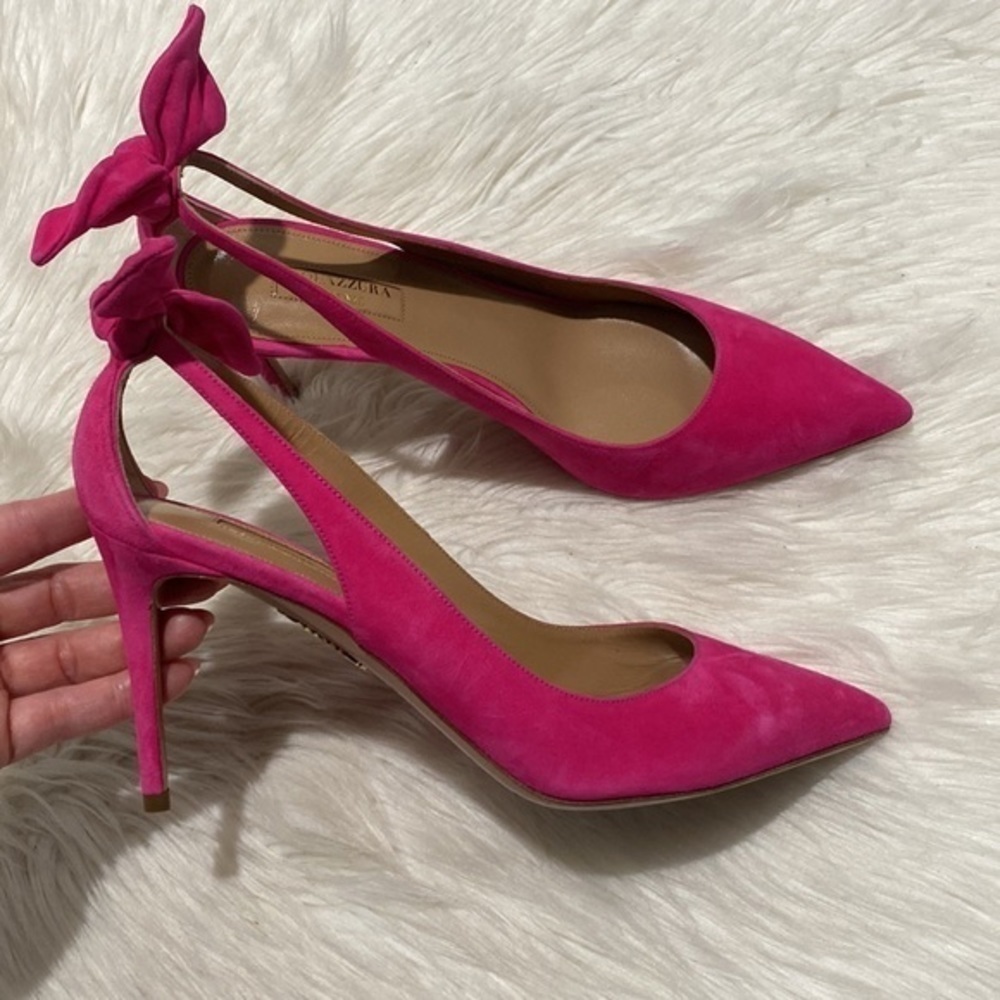 New Aquazzura 85mm Bow tie pumps size 39.5EU - Picture 12 of 14